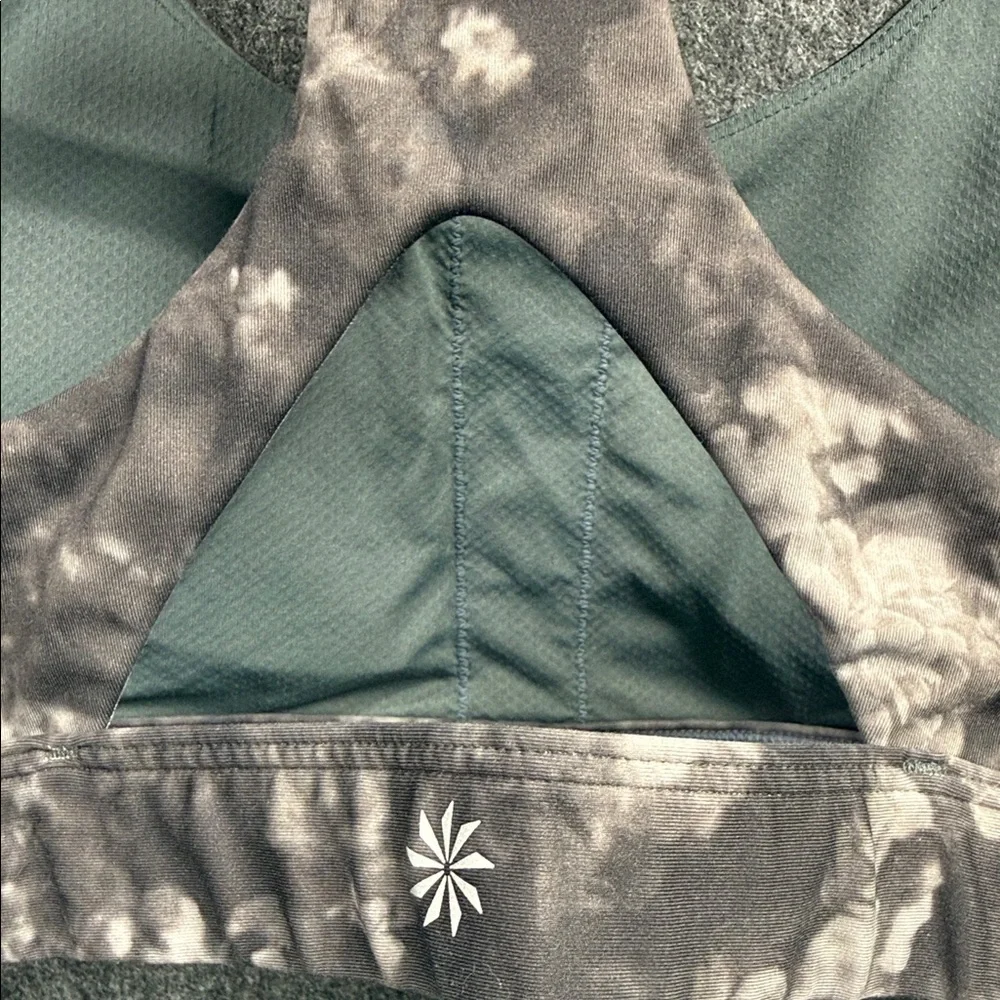 Athleta Floral Charcoal Sports Bra